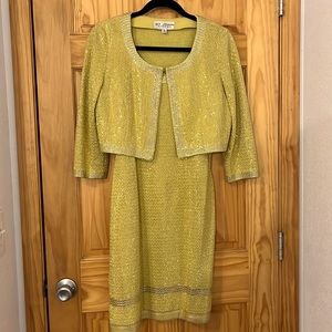 St John Gold Dress with cover